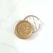 "Daffodil Wax Seal in Prosecco Pack of 10" - Wax Seals in gold by Abby Choi