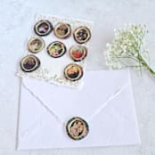 "Fine Art Gilded Framed Roses- Set of 9 Hand-crafted Wax Seals" - Wax Seals in multicolorassorted-colors by Inkspiringletters