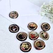 "Fine Art Gilded Framed Roses- Set of 9 Hand-crafted Wax Seals" - Wax Seals in multicolorassorted-colors by Inkspiringletters