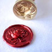 "Bella Rosa Wax Seal Stamp 25mm" - Wax Seals in multicolor by Inkspiringletters