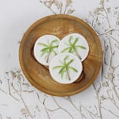 "Green Palm Tree Vellum Wax Seals | Set of 25" - Wax Seals in green by Clove and Cedar Design