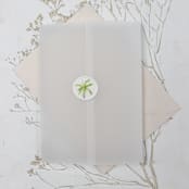 "Green Palm Tree Vellum Wax Seals | Set of 25" - Wax Seals in green by Clove and Cedar Design
