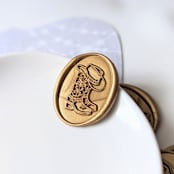 "Cowboy Boots- Customizable Color- Set of 25 Hand-crafted Wax Seals" - Wax Seals in gold by Inkspiringletters