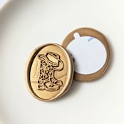 "Cowboy Boots- Customizable Color- Set of 25 Hand-crafted Wax Seals" - Wax Seals in gold by Inkspiringletters