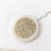 "French lace- Gilded on vellum- Set of 25  Hand-crafted Wax Seals" - Wax Seals in clear by Inkspiringletters