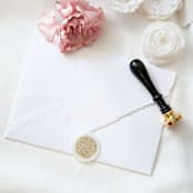 "French lace- Gilded on vellum- Set of 25  Hand-crafted Wax Seals" - Wax Seals in clear by Inkspiringletters