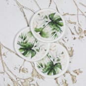 "Green Monstera Leaf Vellum Wax Seals | Set of 25" - Wax Seals in green by Clove and Cedar Design