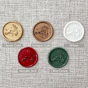 "Christmas reindeer wax seal sticker | Customizable Color | Set of 10" - Wax Seals in multicolorassorted-colors by Maria Ferrer G.