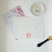 "Sugar Love Tulip- Customizable Color- Set of 25 Hand-crafted Wax Seals" - Wax Seals in multicolor by Inkspiringletters