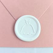 "Princess Dress-  Customizable Color- Set of 25  Hand-crafted Wax Seals" - Wax Seals in multicolor by Inkspiringletters