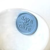"Save the Date Serif Wax Seal Pack of 10, Customizable Color" - Wax Seals in multicolorassorted-colors by Abby Choi