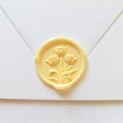 "Tulips- Customizable Color- Set of 25  Hand-crafted Wax Seals" - Wax Seals in multicolor by Inkspiringletters