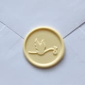 "Customizable Color Stork Self-adhesive Wax Seals, Set of 5" - Wax Seals in blue by MC silverlinings