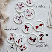 "Custom White Wax Seals with Dried Red Rose Petals" - Wax Seals in white by MC silverlinings