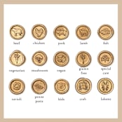 "Mini Meal Choice Wax Seal Stickers, Pack of 10" - Wax Seals in multicolorassorted-colors by misterrobinson