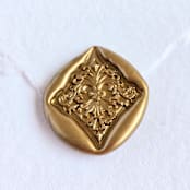 "Filigree Diamond- Customizable Color- Set of 25 Hand-crafted Seals" - Wax Seals in multicolor by Inkspiringletters