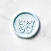 "Butterfly in Baby Blue Pack of 10" - Wax Seals in blue by Abby Choi