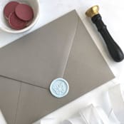 "Butterfly in Baby Blue Pack of 10" - Wax Seals in blue by Abby Choi