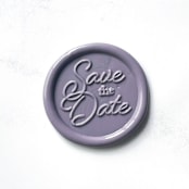 "Save the Date in Lavender Pack of 10" - Wax Seals in purple by Abby Choi