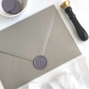 "Save the Date in Lavender Pack of 10" - Wax Seals in purple by Abby Choi