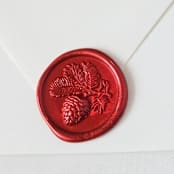 "Pinecone Branch- Customizable Color- Set of 25 Wax Seals" - Wax Seals in multicolor by Inkspiringletters