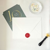 "Pinecone Branch- Customizable Color- Set of 25 Wax Seals" - Wax Seals in multicolor by Inkspiringletters