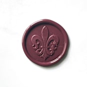 "Fleur de Lis in Mulberry Pack of 10" - Wax Seals in purple by Abby Choi