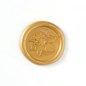 "Daffodil Wax Seal in Traditional Gold Pack of 10" - Wax Seals in gold by Abby Choi