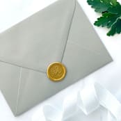 "Daffodil Wax Seal in Traditional Gold Pack of 10" - Wax Seals in gold by Abby Choi