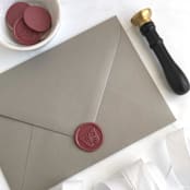 "Butterfly in Rose Pack of 10" - Wax Seals in pink by Abby Choi