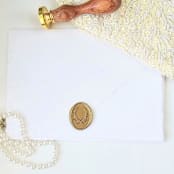 "Ruscus Wreath - Customizable Color-  Hand-crafted Wax Seals" - Wax Seals in multicolor by Inkspiringletters