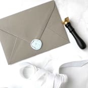 "Hydrangea in Baby Blue Pack of 10" - Wax Seals in blue by Abby Choi
