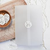 "Purple and White Vellum Wax Seals | Set of 25" - Wax Seals in multicolor by Clove and Cedar Design