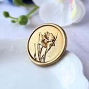 "Daffodil- Customizable Color- Set of 25  Hand-crafted Wax Seals" - Wax Seals in multicolor by Inkspiringletters