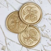 "Custom Rose Wax Seals | Set of 50" - Wax Seals in multicolorassorted-colors by Clove and Cedar Design