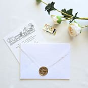 "Arabesque Medallion- Customizable Color- Set of 25  Hand-crafted Wax Seals" - Wax Seals in multicolor by Inkspiringletters