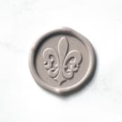 "Fleur de Lis in Clay Pack of 10" - Wax Seals in gray by Abby Choi
