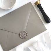 "Fleur de Lis in Clay Pack of 10" - Wax Seals in gray by Abby Choi