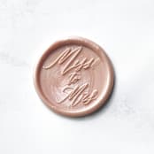 "Miss to Mrs in Champagne Pack of 10" - Wax Seals in pink by Abby Choi