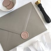 "Miss to Mrs in Champagne Pack of 10" - Wax Seals in pink by Abby Choi