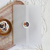 "Orange Fall Floral Vellum Wax Seals | Set of 25" - Wax Seals in orange by Clove and Cedar Design