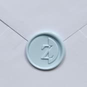 "Customizable Color "Z" Monogrammed Self-adhesive Wax Seals, Set of 5" - Wax Seals in multicolorassorted-colors by MC silverlinings