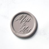 "Miss to Mrs in Clay Pack of 10" - Wax Seals in gray by Abby Choi