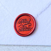 "Merry & Married- Customizable Color- Set of 25 Hand-crafted Wax Seals" - Wax Seals in multicolor by Inkspiringletters