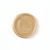 "Horseshoe Wax Seal in Prosecco Pack of 10" - Wax Seals in gold by Abby Choi