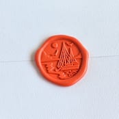 "Sailboat- Customizable Color- Set of 25 Hand-crafted Wax Seals" - Wax Seals in multicolor by Inkspiringletters