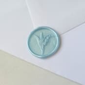 "Lily of the Valley- Customizable Color- Set of 25 Hand-crafted Wax Seals" - Wax Seals in multicolor by Inkspiringletters