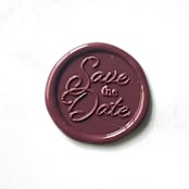 "Save the Date in Mulberry Pack of 10" - Wax Seals in purple by Abby Choi