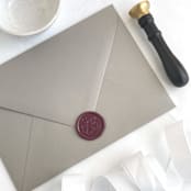 "Save the Date in Mulberry Pack of 10" - Wax Seals in purple by Abby Choi
