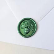 "Pinecone Branch- Customizable Color- Set of 25 Wax Seals" - Wax Seals in multicolor by Inkspiringletters
